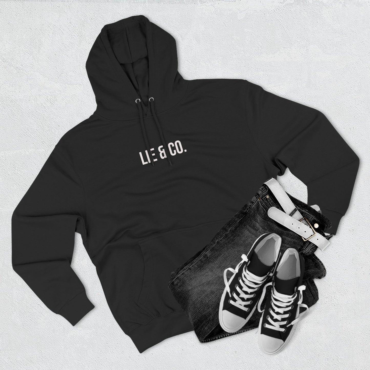 LIE & CO.Three-Panel Fleece Hoodie
