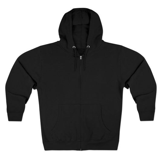 Faith and Fear on a Same Walk Zip Hoodie — Inspirational Black Zip-Up Hoodie